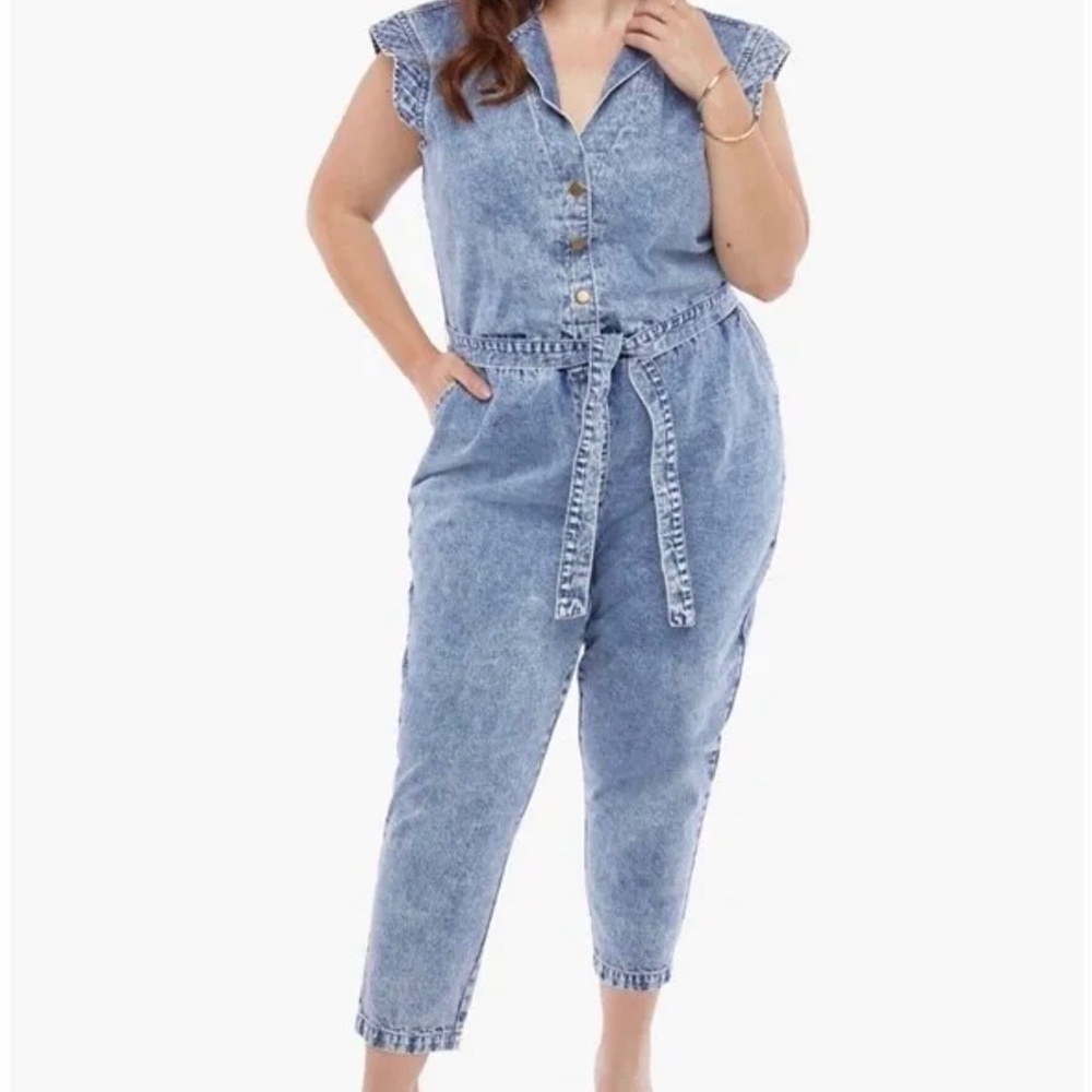 Justfab Denim Jumpsuit